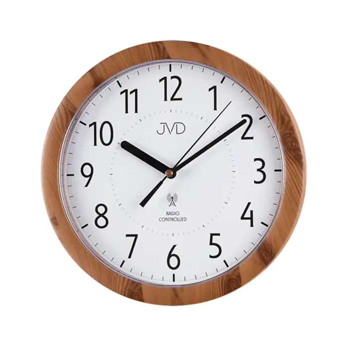JVD Wall Clock 25 cm Ø Plastic • Radio-controlled • Modern Design