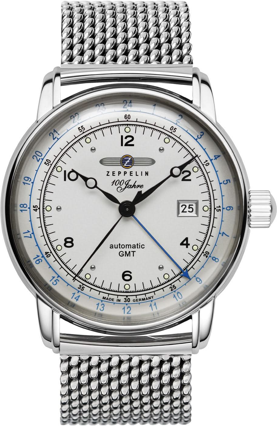 Zeppelin 100 Years Zeppelin 8666M-1 Men's Watch • Automatic GMT • Made in Germany