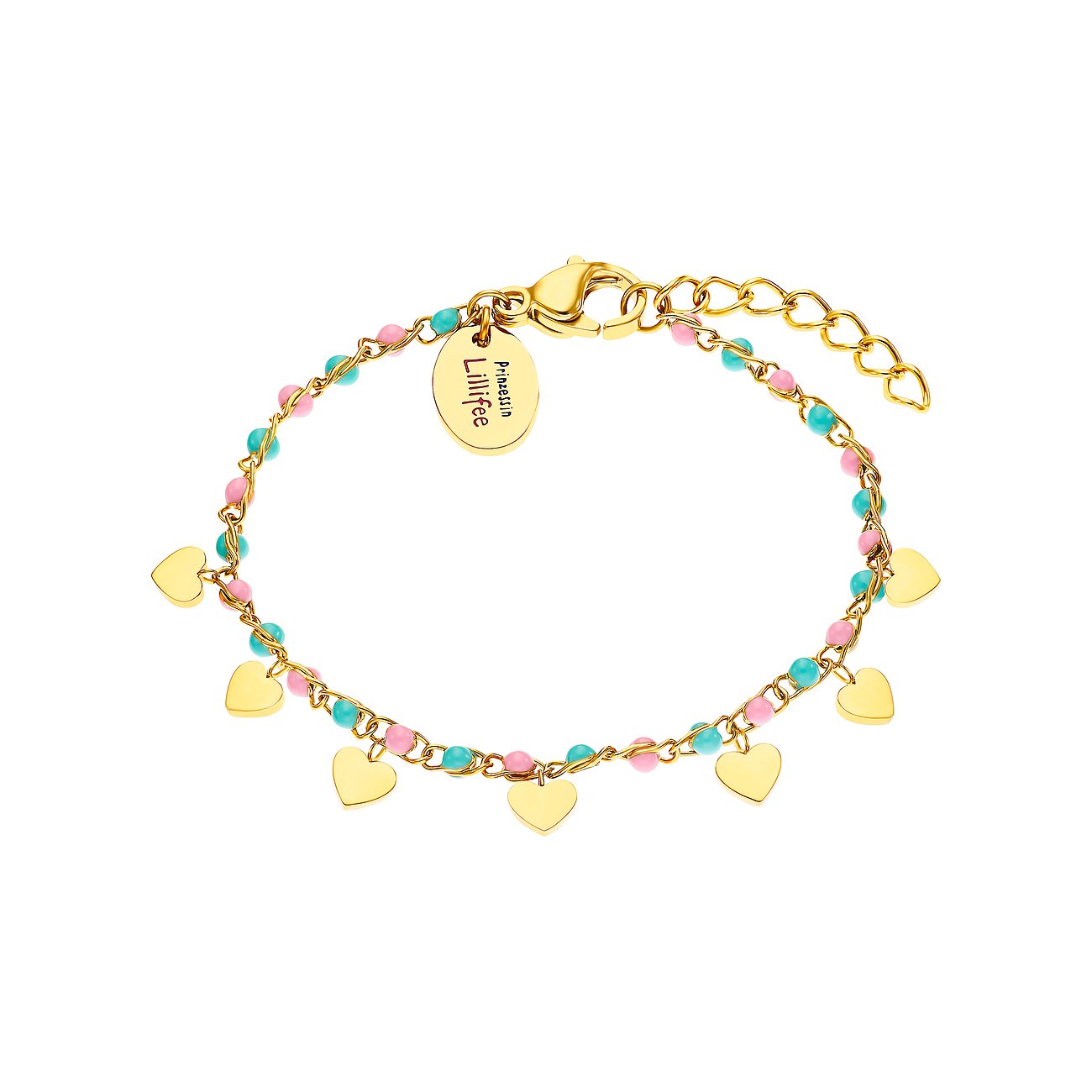 Prinzessin Lillifee 2033365 Bracelet Gold • IP Gold Plating • Lobster Clasp