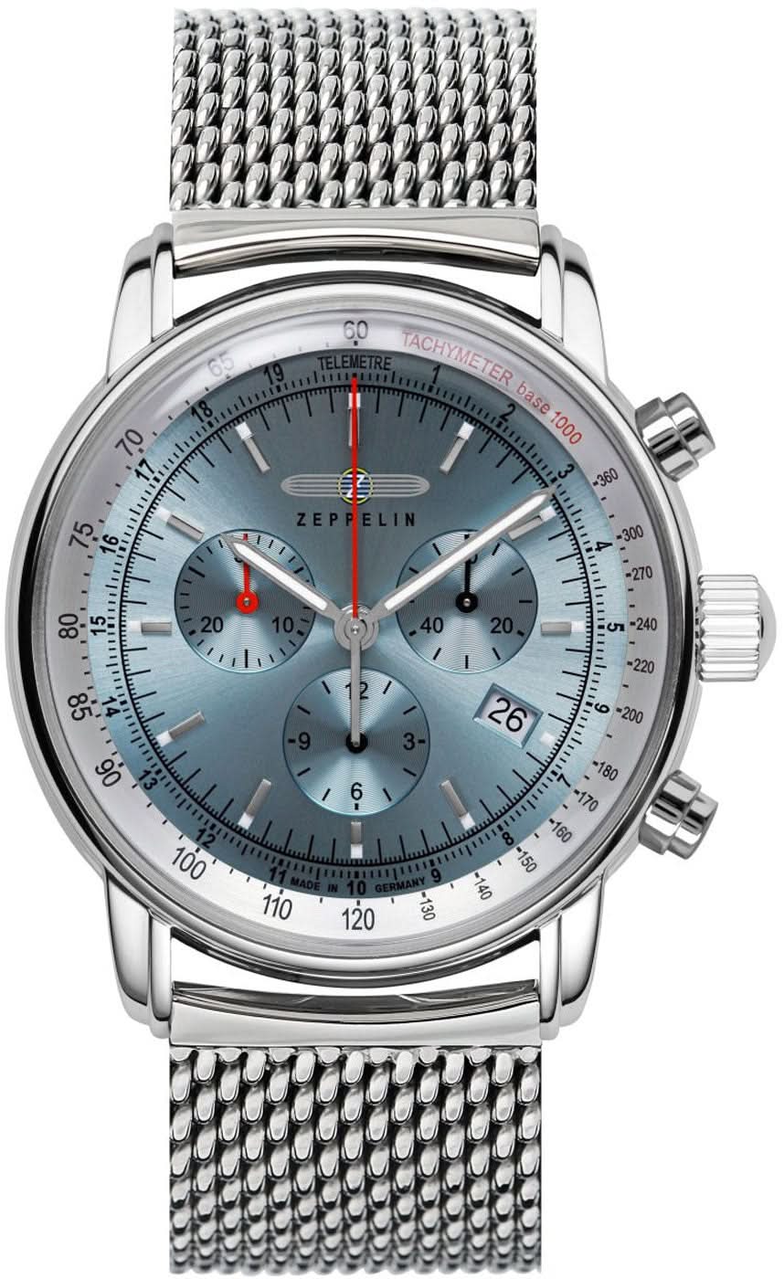 Zeppelin LZ 14 Marine 8886M-3 Men's Watch • Made in Germany • Milanese