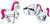 Princess Lillifee 9048519 Pink Horse Stud Earrings made of 925 Sterling Silver