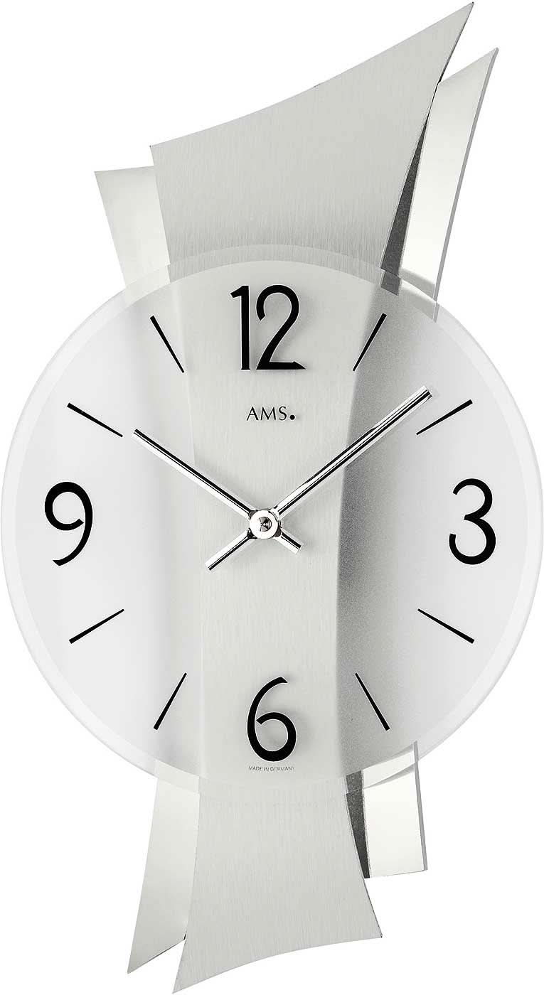 AMS Wall Clock 43x23x6 cm Metal • Silent Quartz Movement • Modern Design