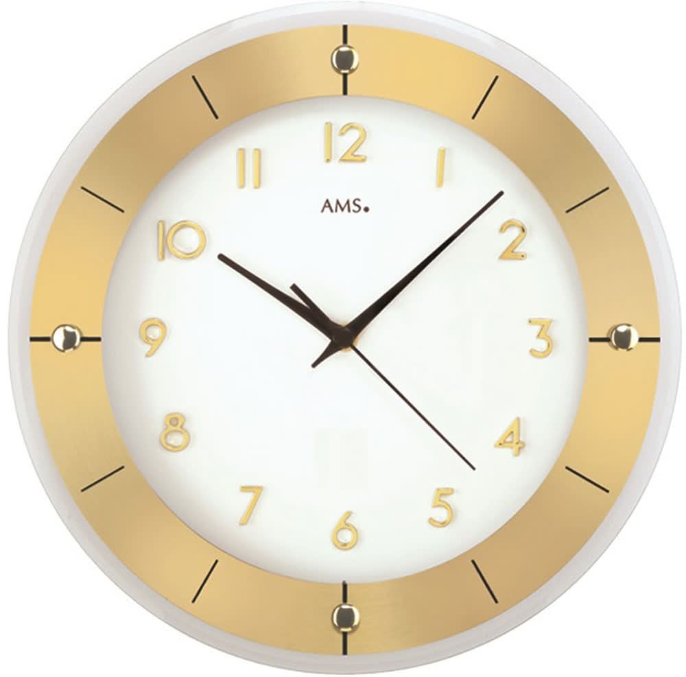 AMS Wall Clock 31 cm Ø Plastic • Timeless Design • Precise Quartz Movement