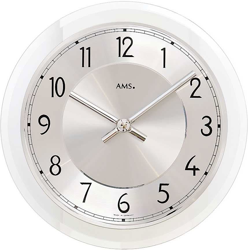 AMS Wall Clock 23x23x3 cm Glass • Quartz movement • Mineral glass
