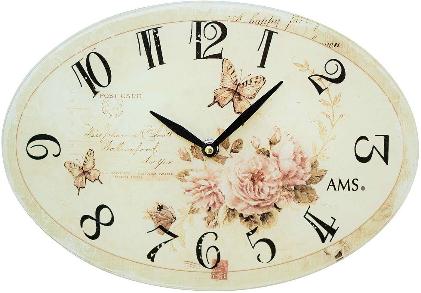 AMS Wall Clock 21x30x4 cm Glass • Modern Design • Made in Germany