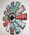 AMS Wall Clock 70x70x5 cm Metal • Silent Quartz Movement • Colorful Design