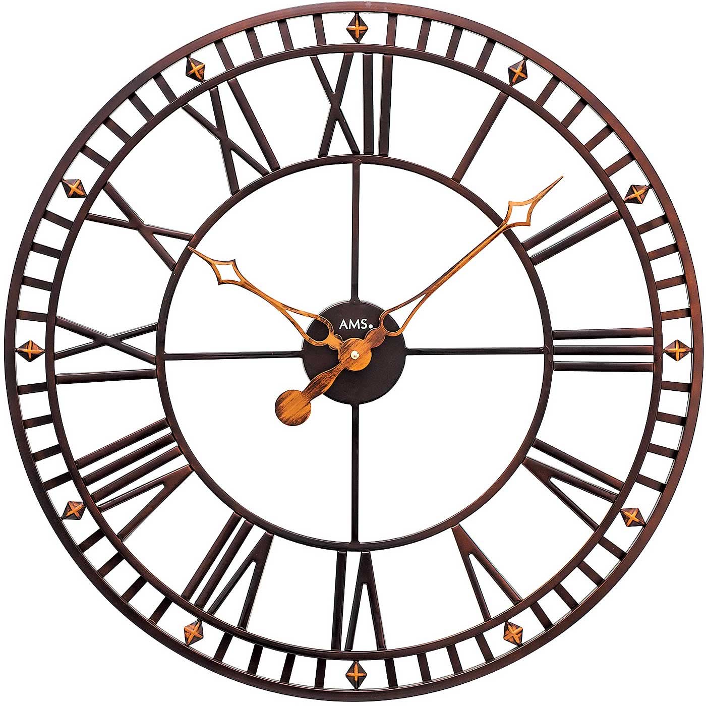 AMS Wall Clock 60x60x5 cm Metal • Silent Quartz Movement • Modern Design
