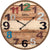 AMS Wall Clock 50x50x5 cm Wood • Silent Quartz Movement • Solid Wood in Antique Look