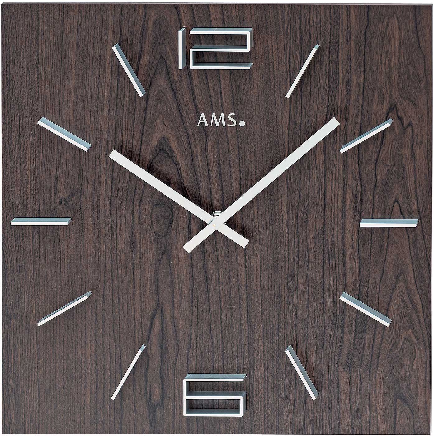 AMS Wooden Wall Clock • Timeless Design • Precise Movement