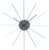 AMS Wall Clock 50 cm Ø Plastic, Aluminum • Like sun rays • Precise