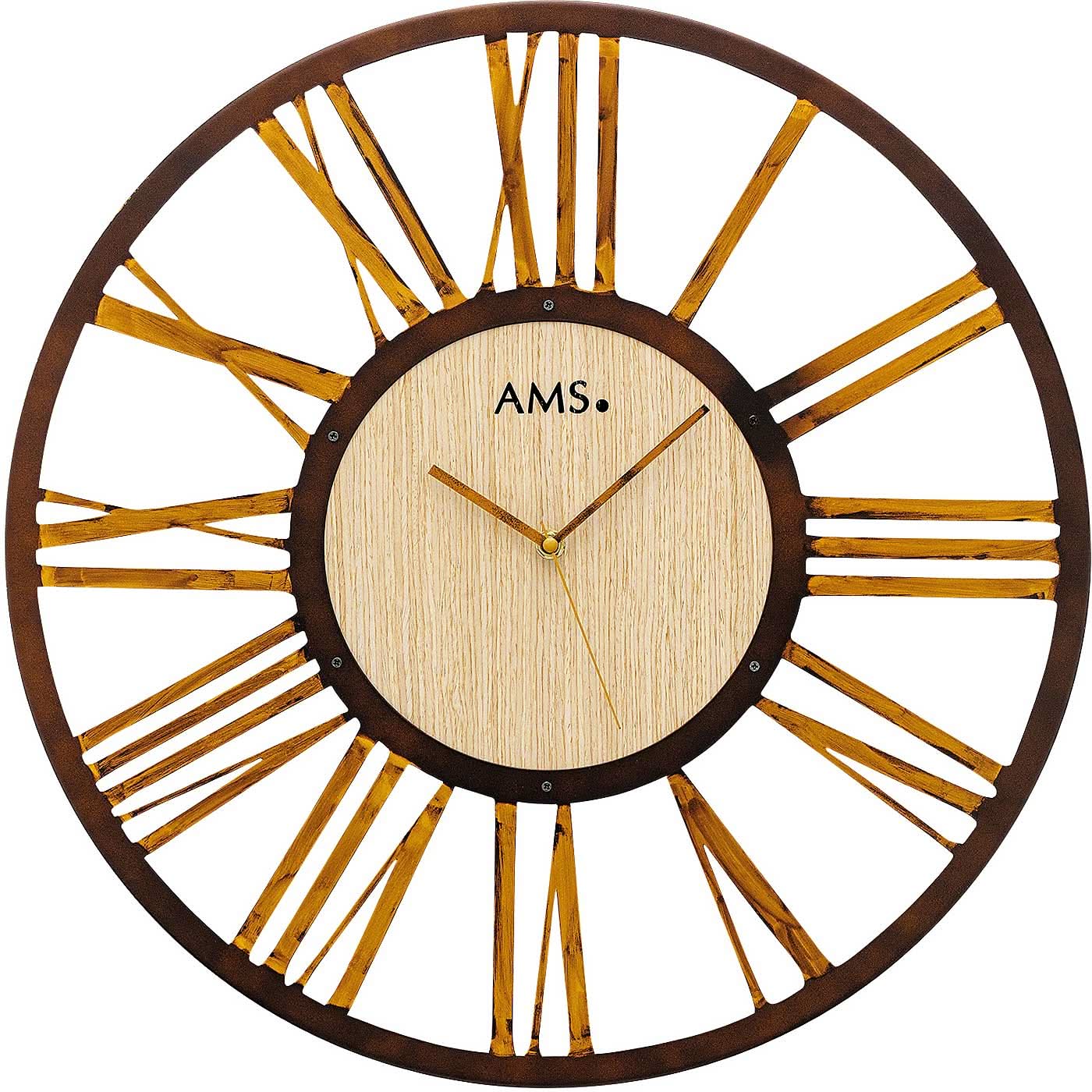 AMS Wall Clock 50x50x5 cm Metal • Quartz Movement • Made in Germany