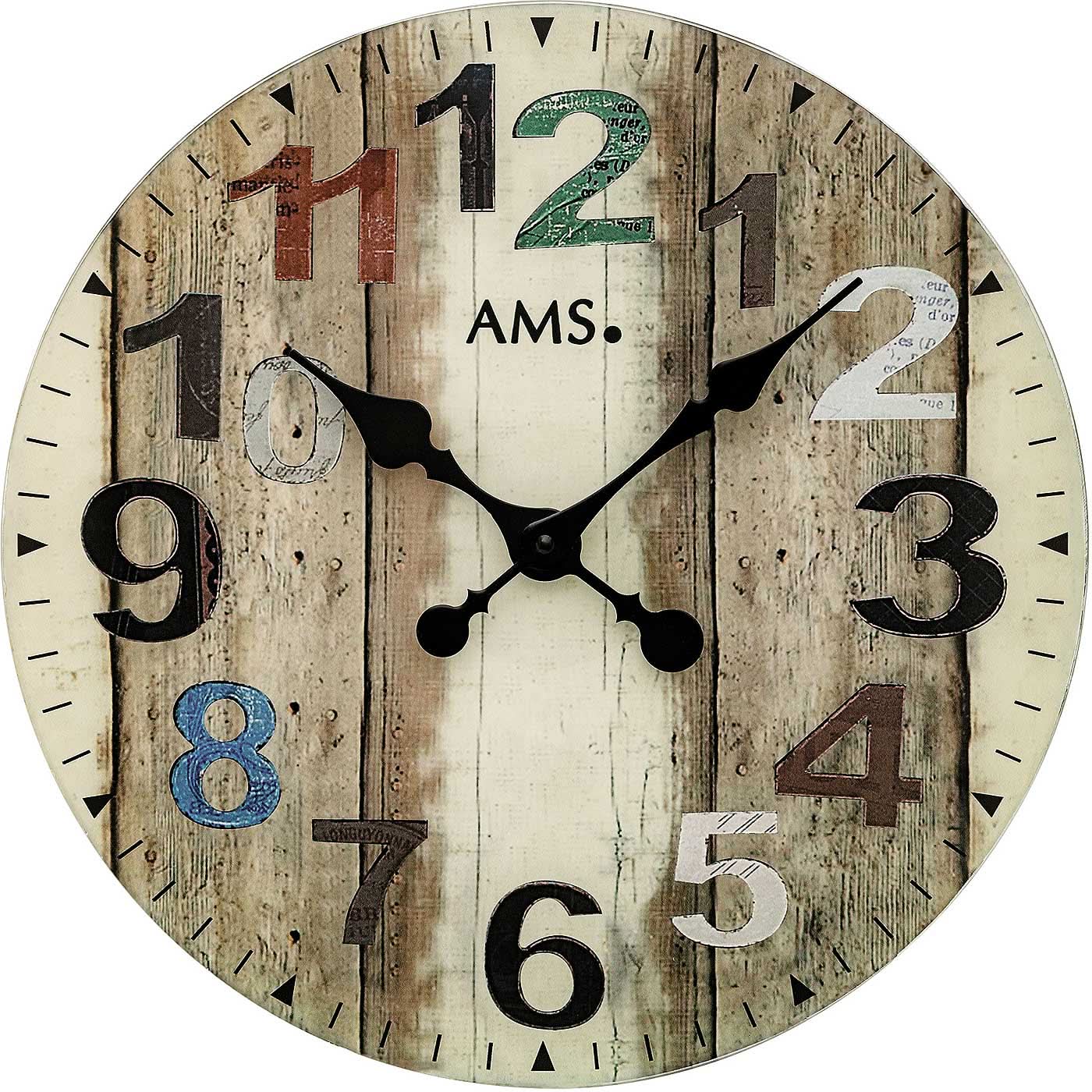 AMS Wall Clock 40x40x4 cm Glass • Modern Design • Made in Germany