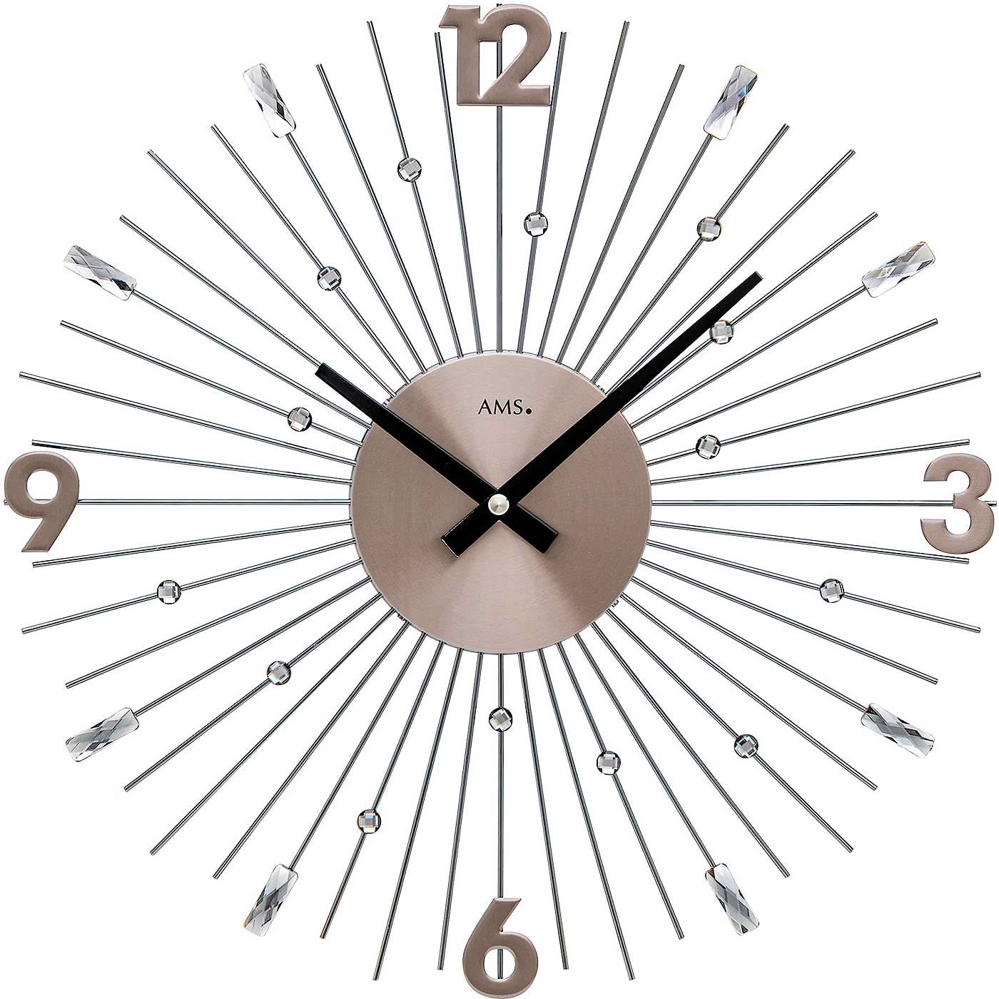 AMS Wall Clock 38.99 cm Ø Metal • Modern Design • Precise Quartz Movement