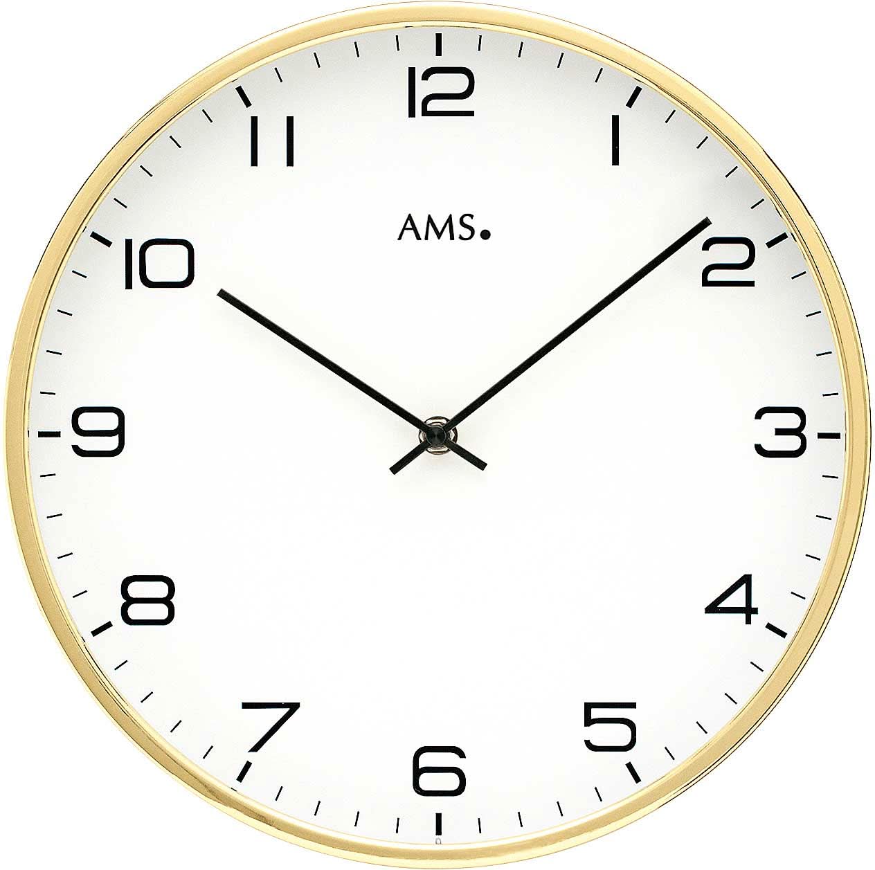AMS Wall Clock 30x30x5 cm Metal • Precise Quartz Movement • Modern Design