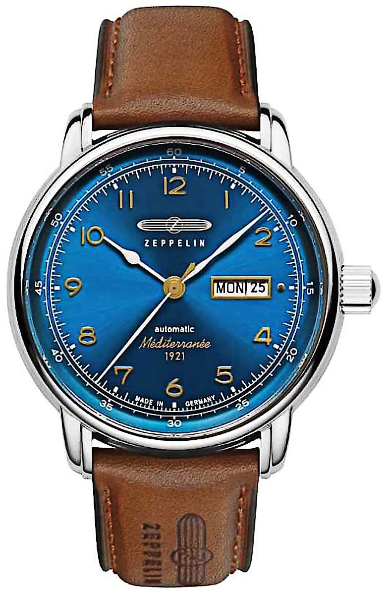 Zeppelin 100 Years Méditerranée 9664-3 Men's Watch • Automatic Movement • Made in Germany