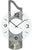 AMS Wall Clock 27x42x9 cm Wood • Modern Design • Precise Quartz Movement