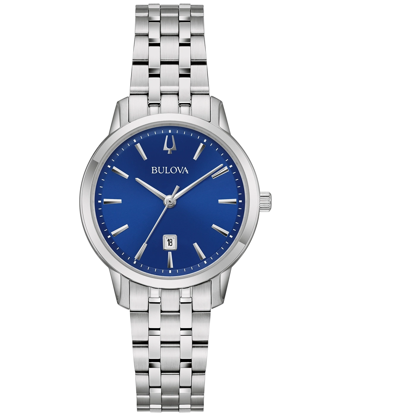 Bulova Sutton 96M166 Damenuhr Silber • Analoges Quarzwerk • Gebogenes Kristallglas