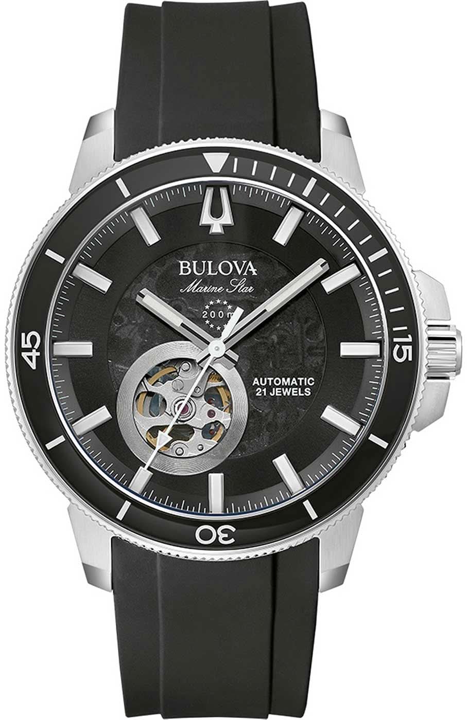 Bulova Marine Star 96A288 Men's Watch • Automatic • 200m Water Resistant