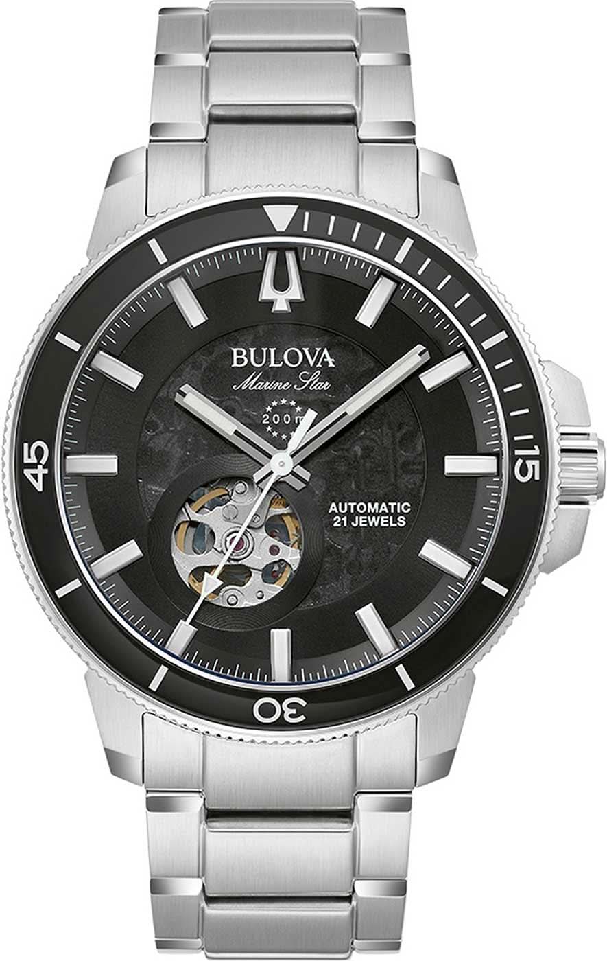 Bulova Marine Star 96A290 Men's Watch • Automatic Movement • 200m Water Resistant