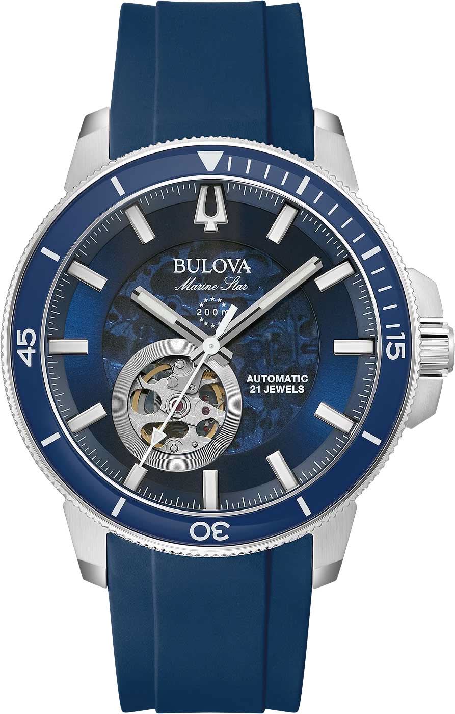 Bulova Marine Star 96A303 Men's Watch • Automatic Movement • 200m Water Resistant