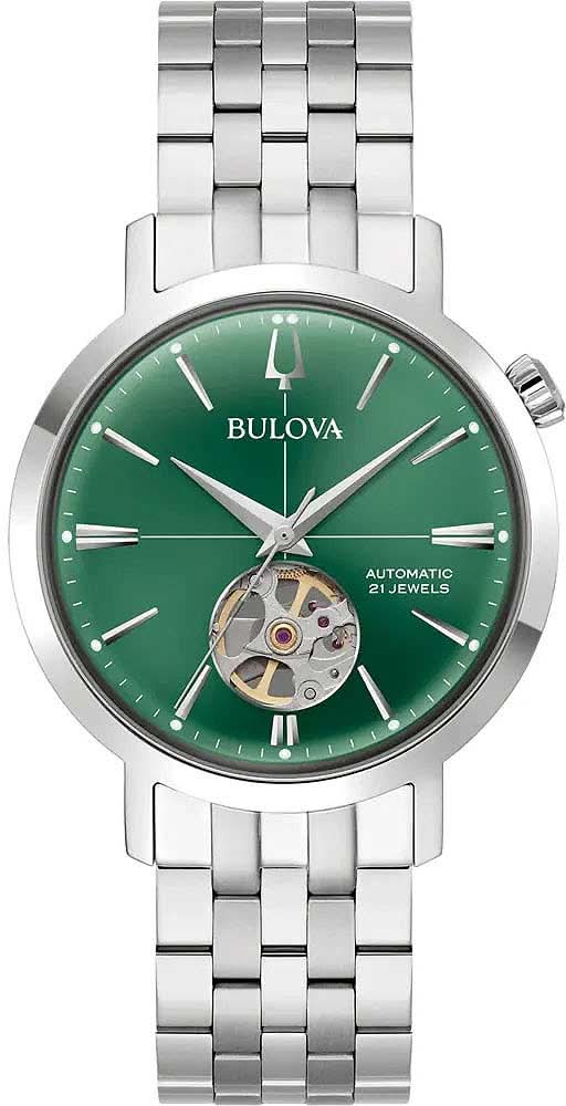 Bulova Aerojet 96A319 Men's Watch • Automatic • Open Heart