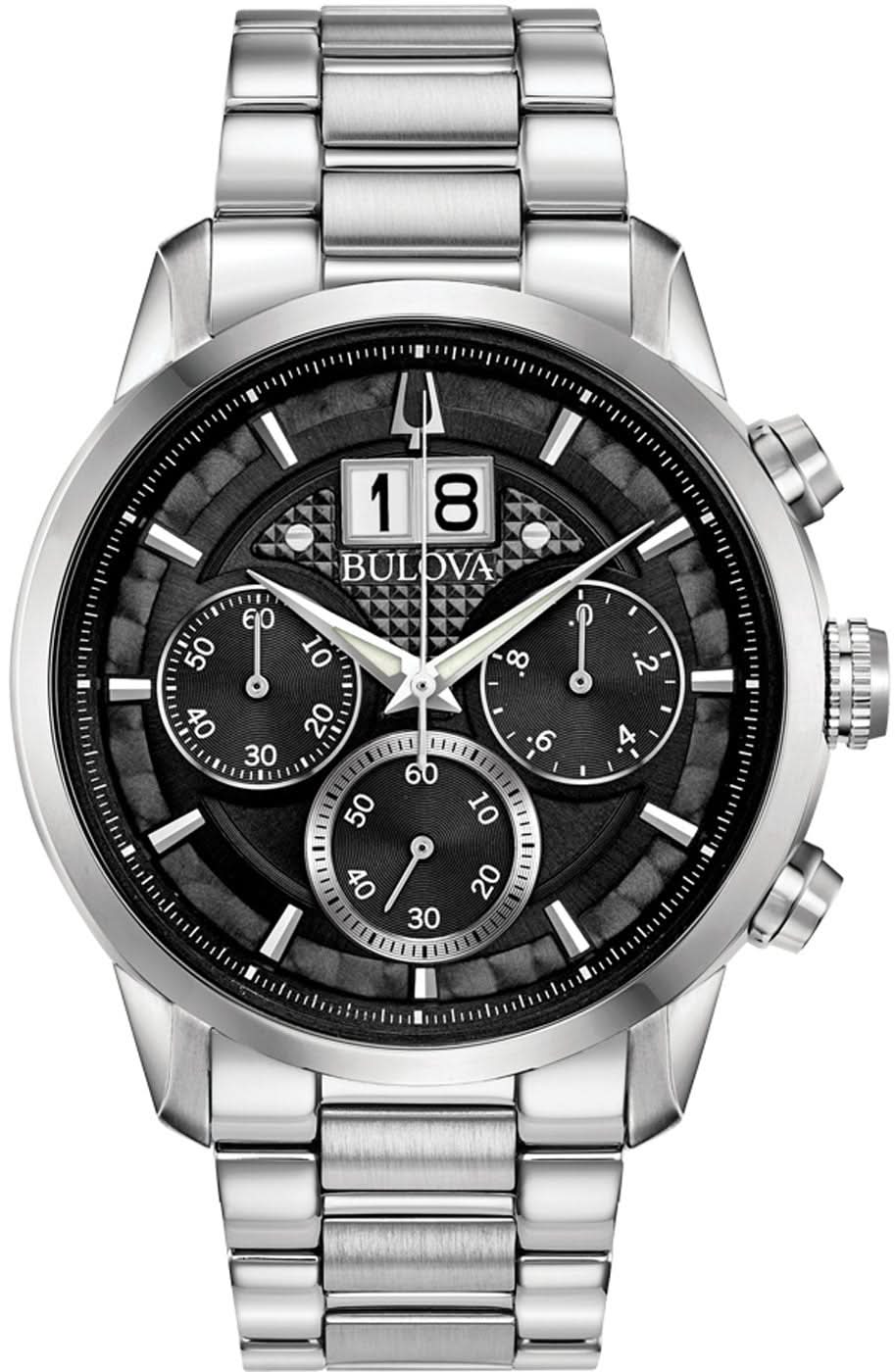 Bulova Sutton 96B319 Men's Watch • High-Performance Quartz • Big Date