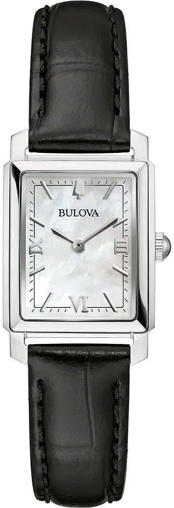 Bulova Sutton 96L330 Women's Watch • Mother-of-Pearl Dial • Elegant Leather Strap