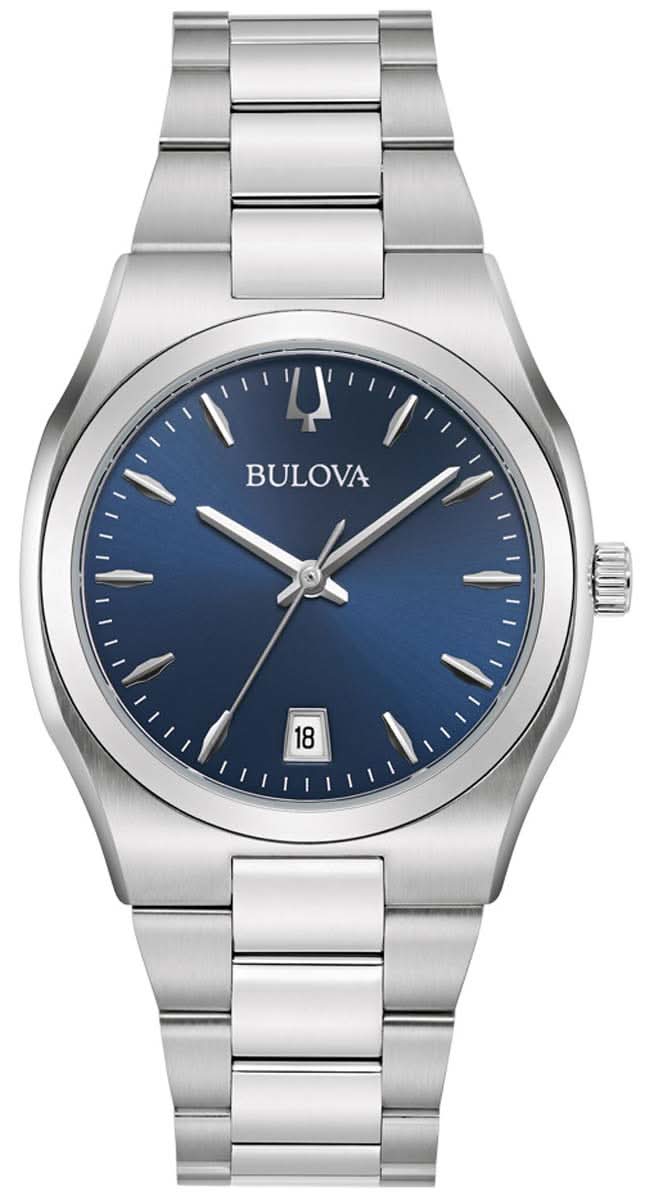 Bulova Surveyor 96M157 Women's Watch • Precise Quartz Movement • Elegant Blue Design