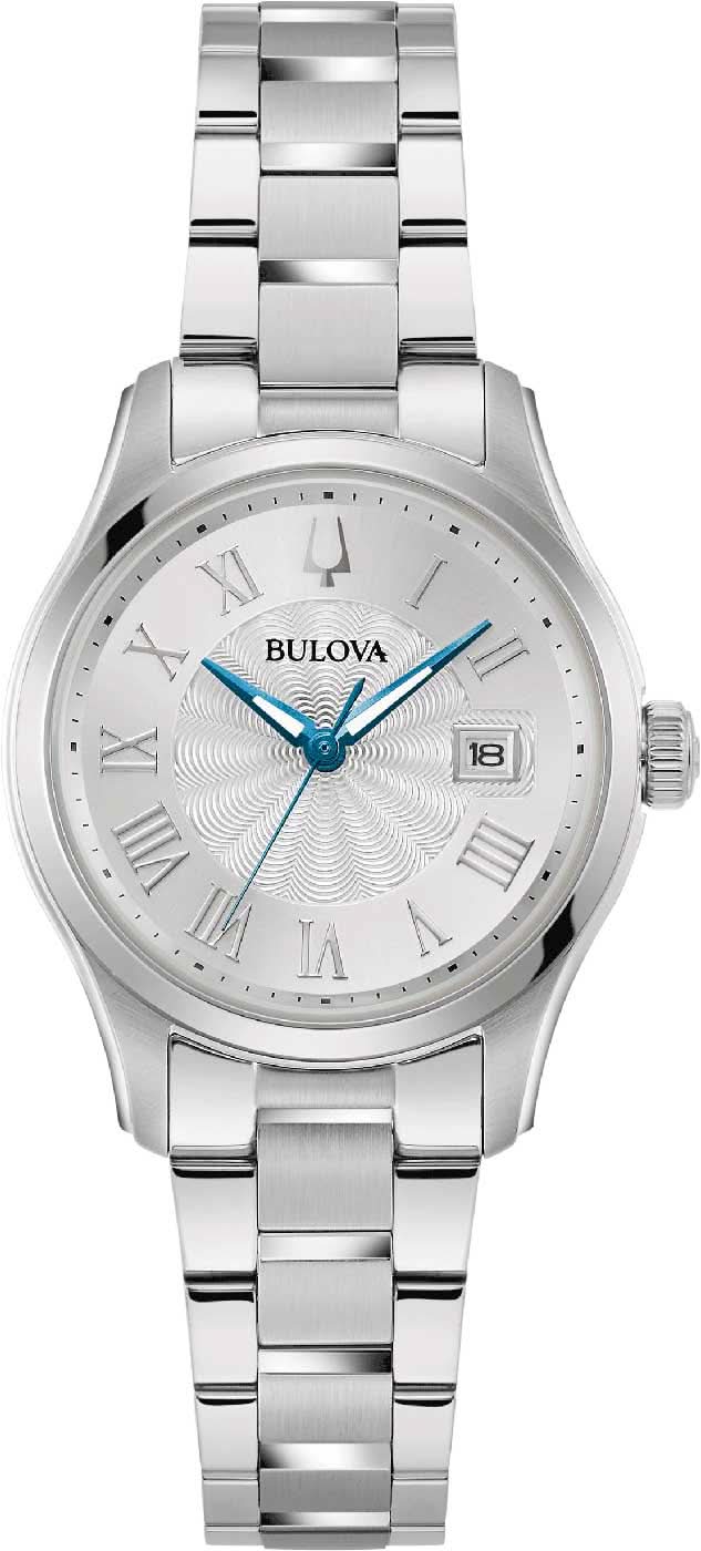 Bulova Classic 96M162 Women's Watch • Clous de Paris • Domed Glass