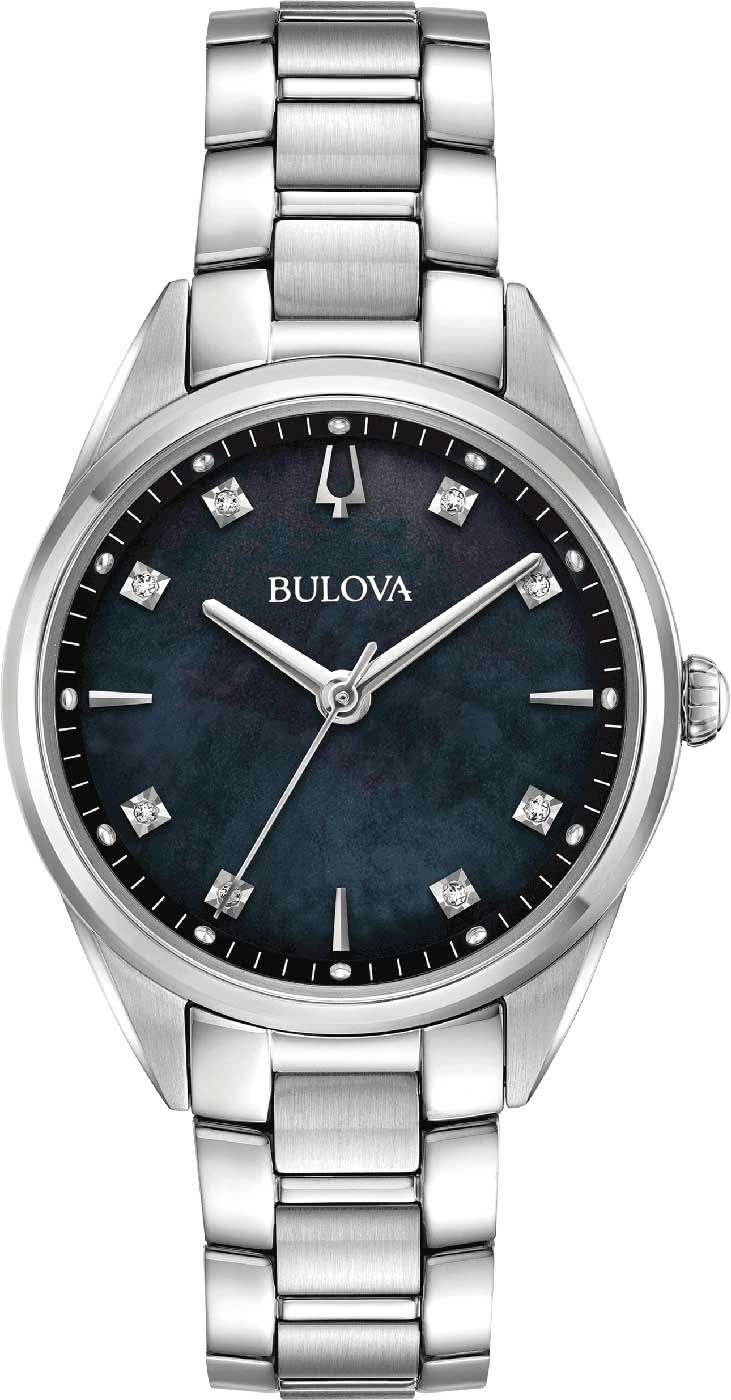 Bulova Classic Sutton 96P198 Women's Watch • 8 Diamonds • Sapphire Crystal