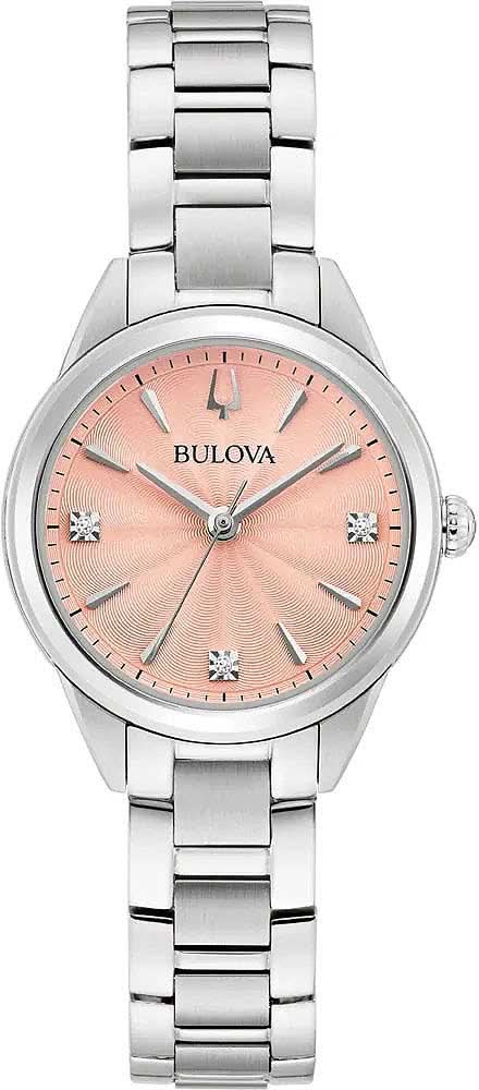 Bulova Sutton 96P254 Women's Watch • Diamond Accents • Mother-of-Pearl Dial