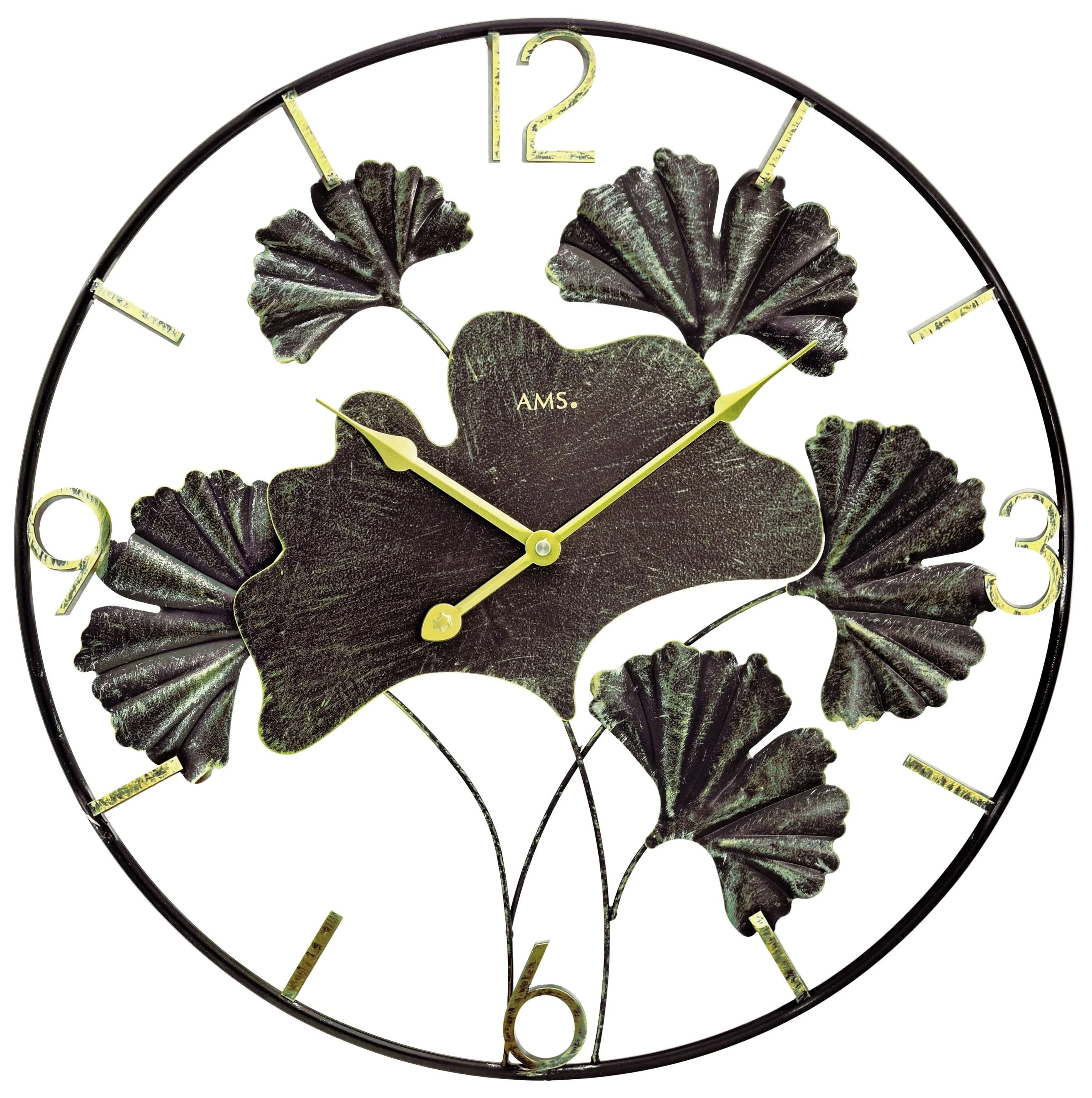 AMS Wall Clock 50x50x4 cm Metal • Modern Design • Quartz Movement