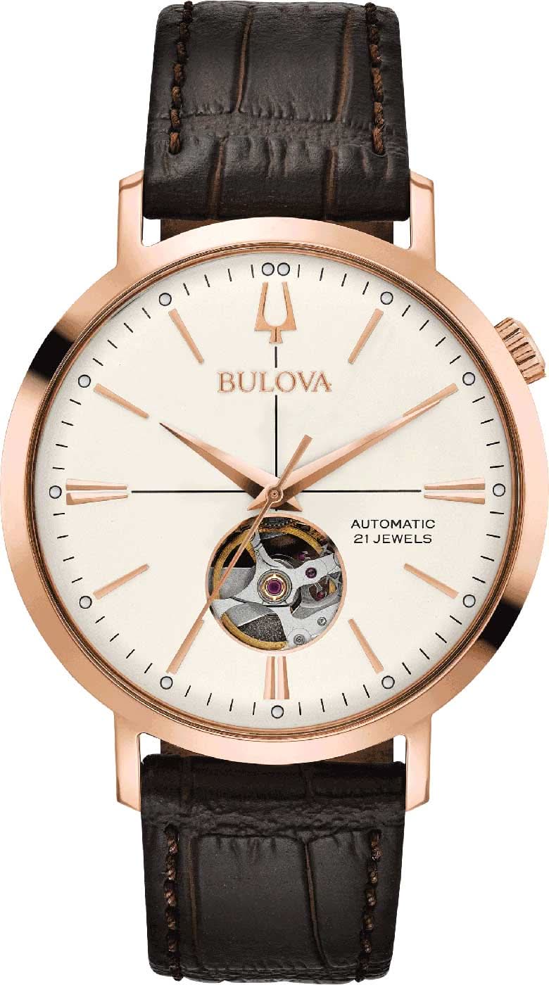 Bulova Aerojet 97A136 Men's Watch • Automatic • Open Heart