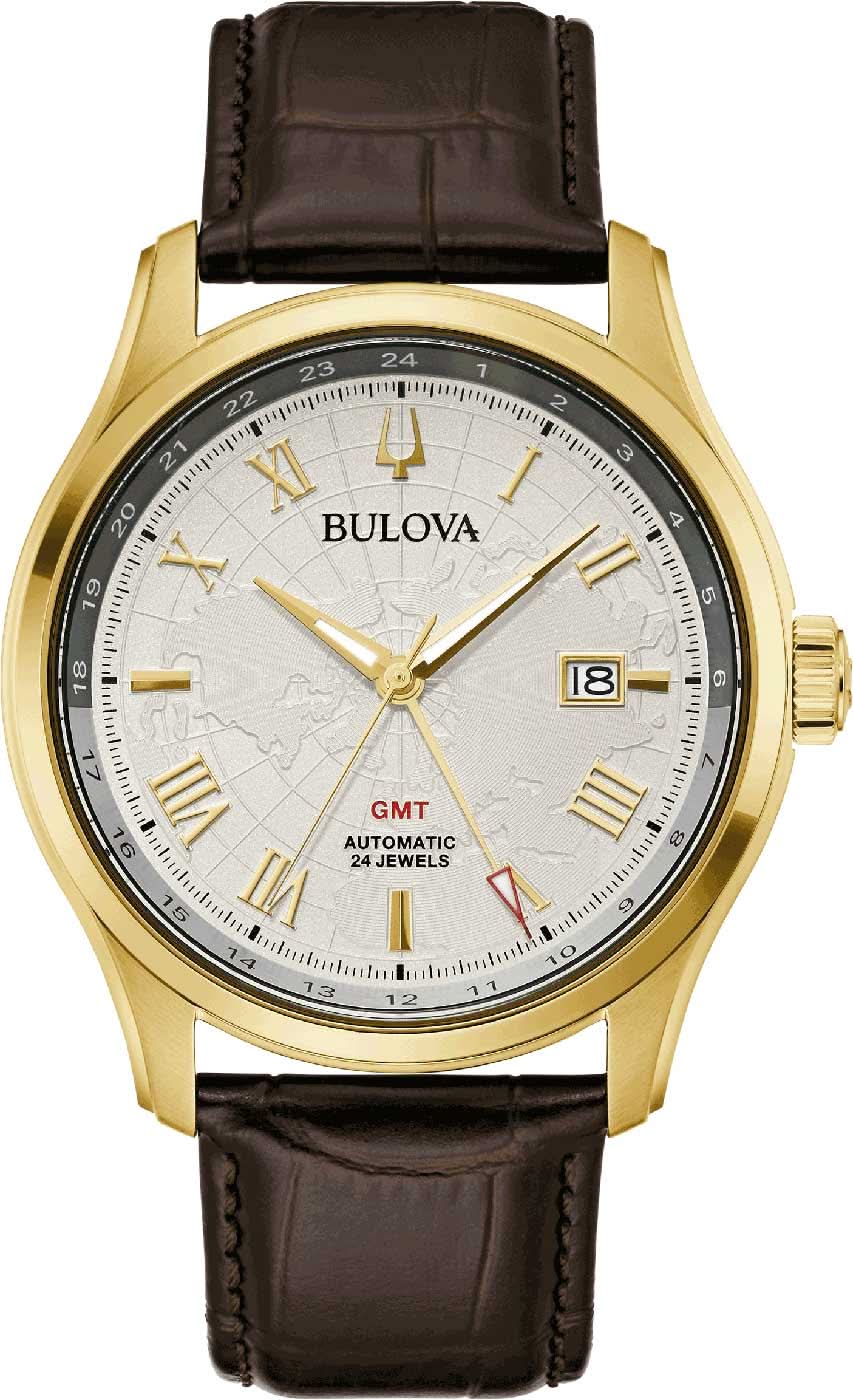 Bulova Wilton GMT 97B210 Men's Watch • Automatic GMT • Sapphire Crystal
