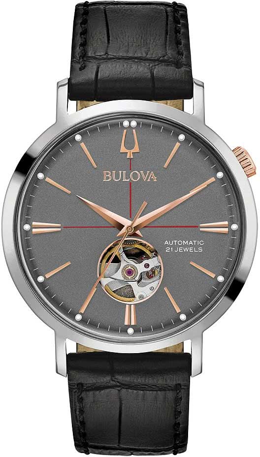 Bulova Aerojet 98A187 Men's Watch • Automatic • Open Heart