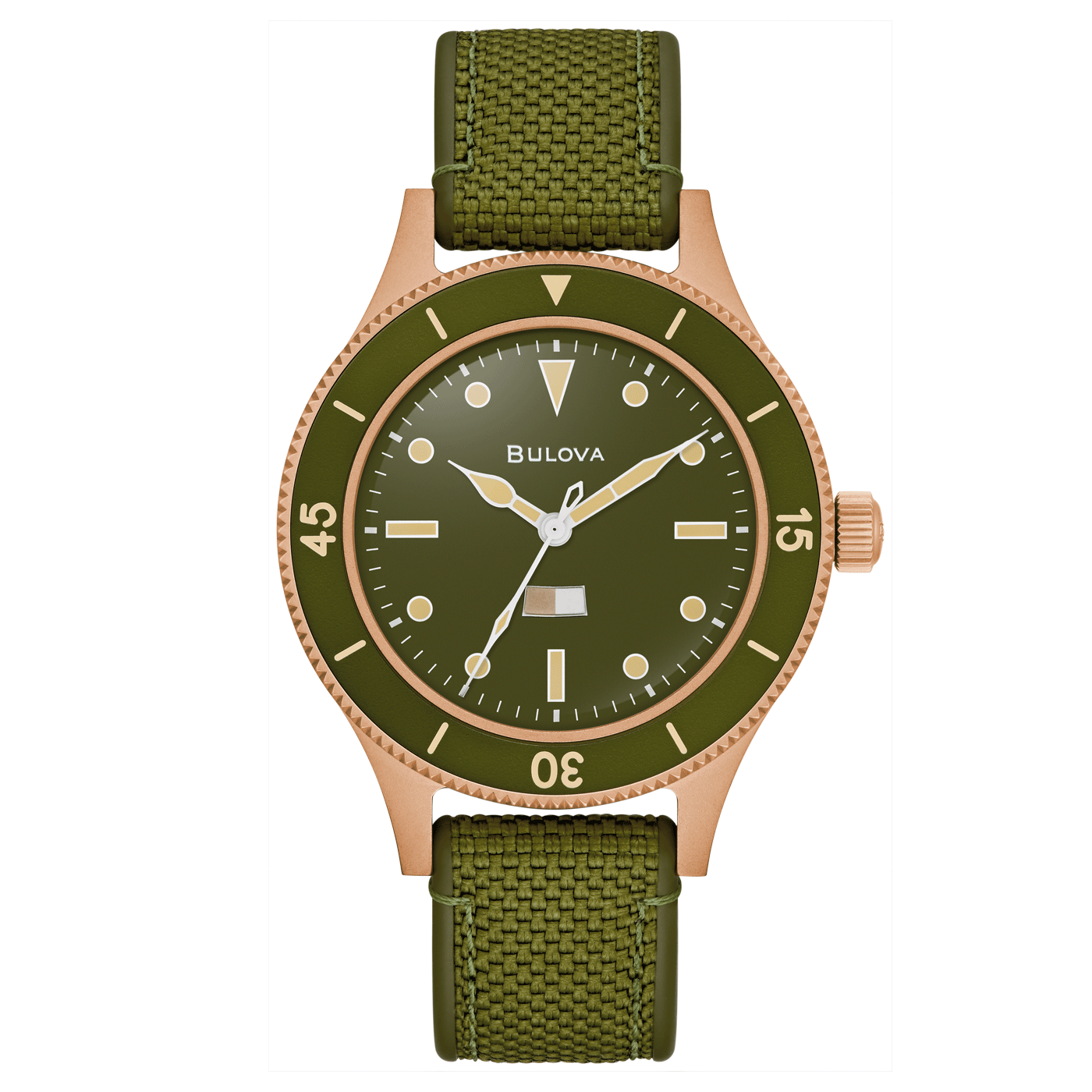 Bulova Marine Star 98A324 Men's Watch • Skeleton Dial • 200m Water Resistant