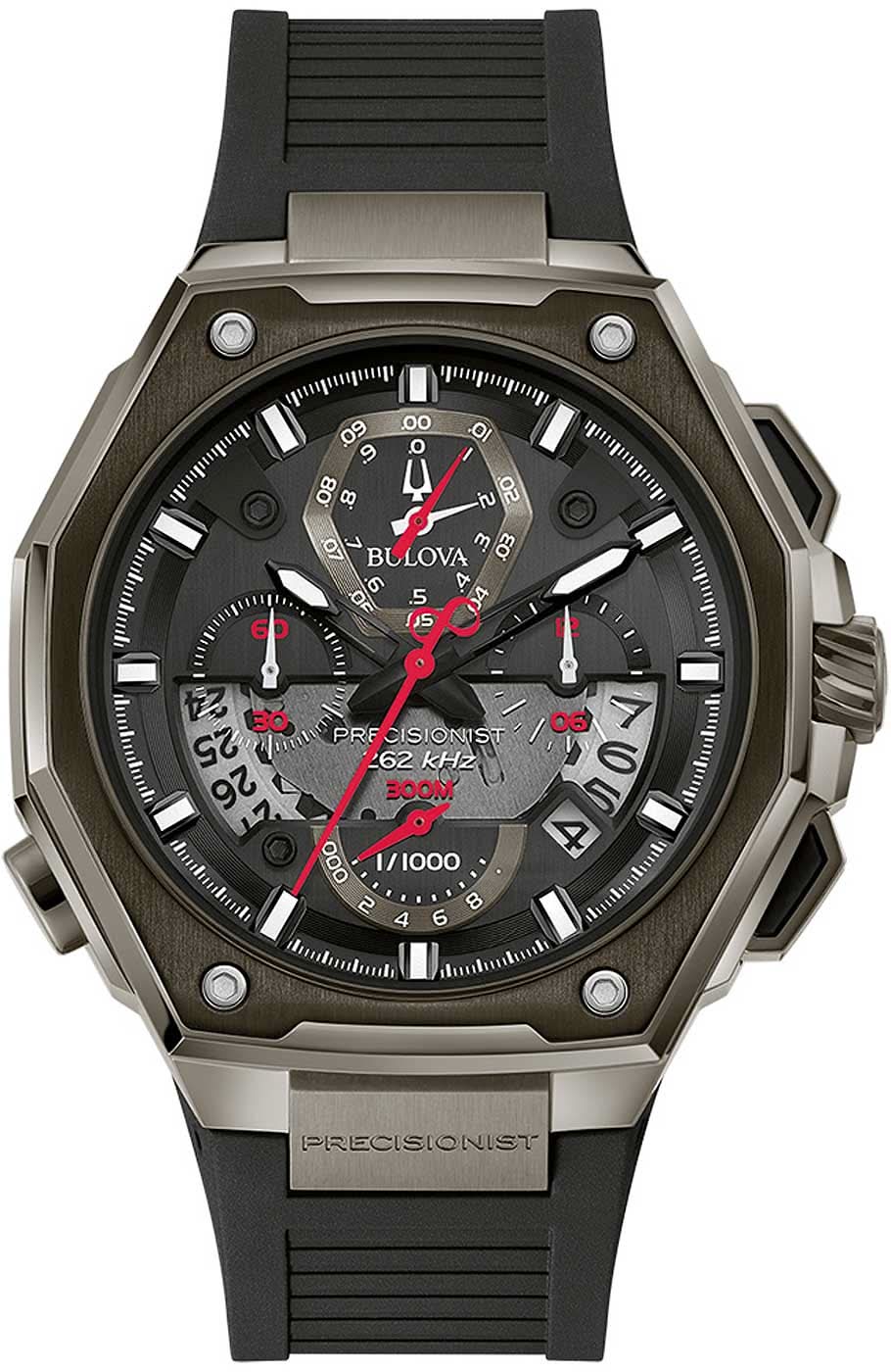 Bulova Precisionist Series X 98B358 Men's Watch • 262 kHz Quartz Movement • 300m Water Resistant