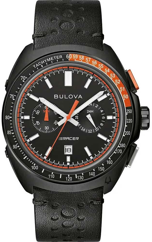 Bulova Racer 98B428 Men's Watch • Motorsport Design • Chronograph & Sapphire Crystal