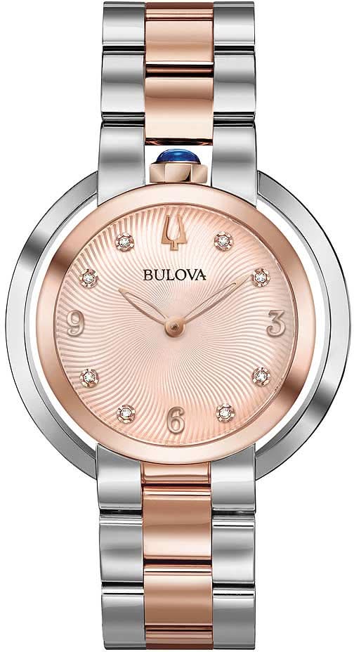 Bulova Rubaiyat 98P174 Women's Watch • 8 Diamonds • Sapphire Crystal