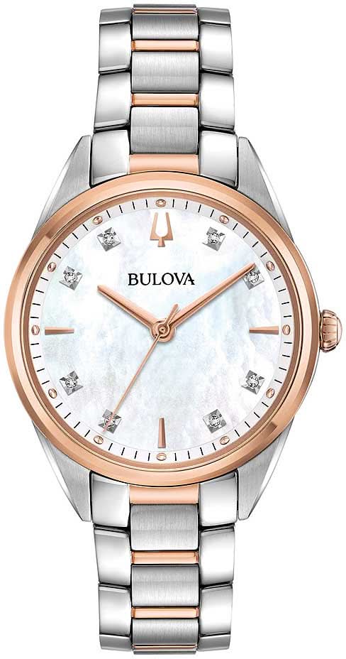 Bulova Sutton 98P183 Women's Watch • Diamonds • Mother of Pearl