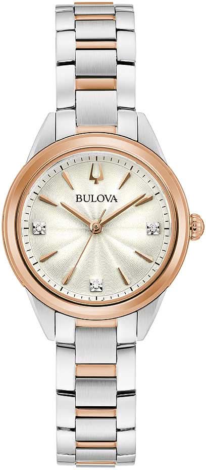 Bulova Sutton 98P200 Women's Watch • 3 Diamonds • Bicolor Design