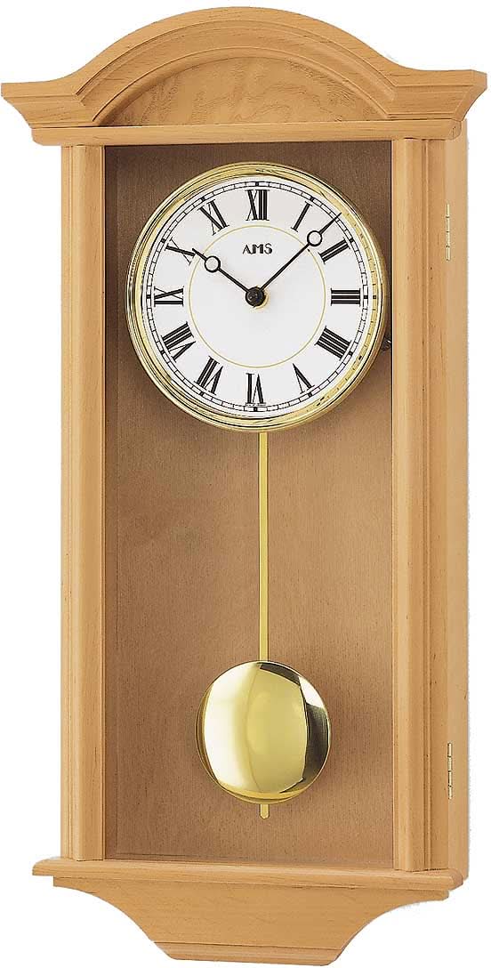 AMS Wall Clock 53x27x10 cm Wood • Quartz Movement • Westminster Chime
