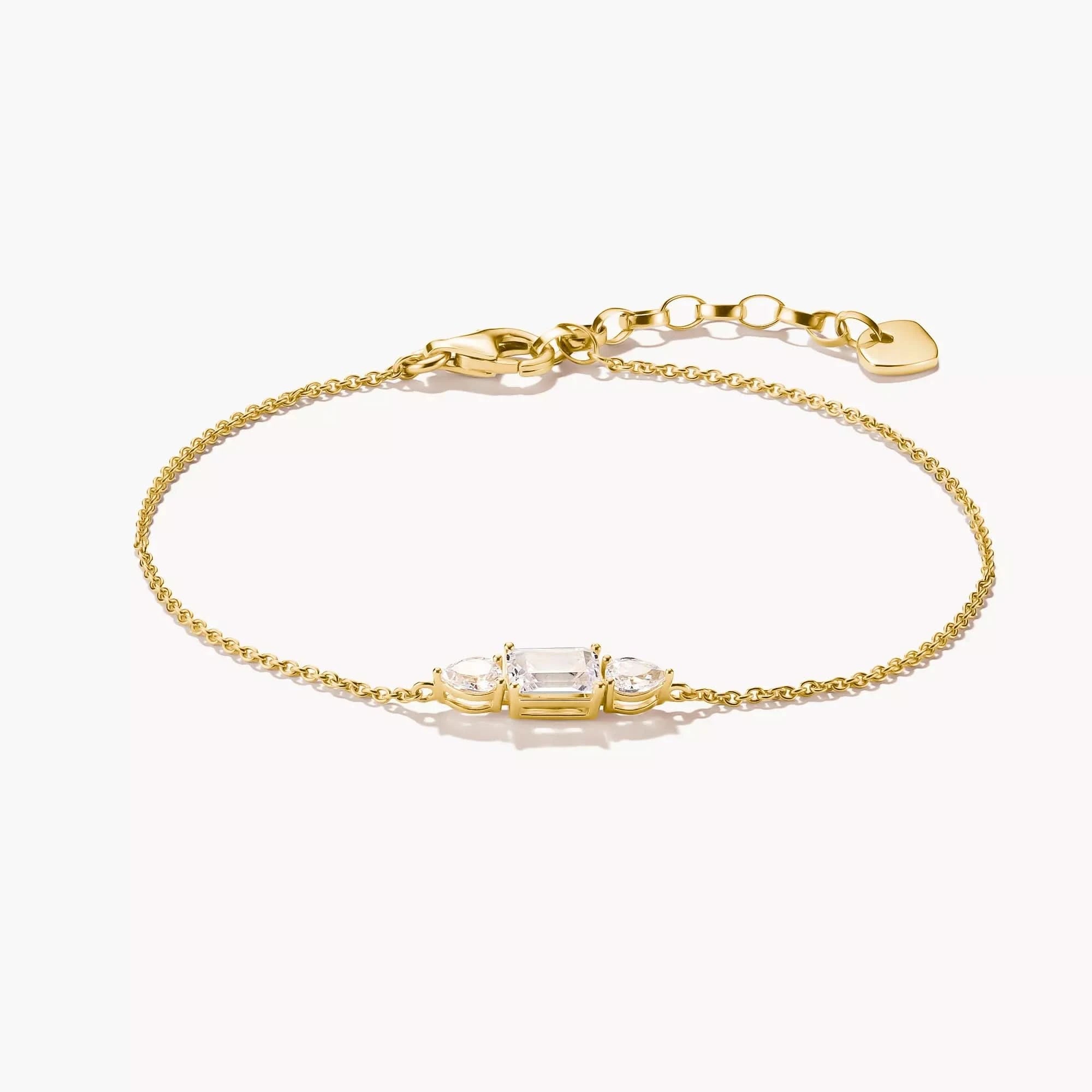 Ladies' bracelet, 18k gold plated, white zirconia - THOMAS SABO Model: A2221-414-14-VG