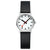 Mondaine Classic A658.30323.16OMV Damen Armbanduhr Schwarz • Veganes Traubenleder • Swiss Made
