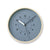Wanduhr mit blauem Zifferblatt und goldfarbenem Rahmen, römische Zahlen, Zeiger