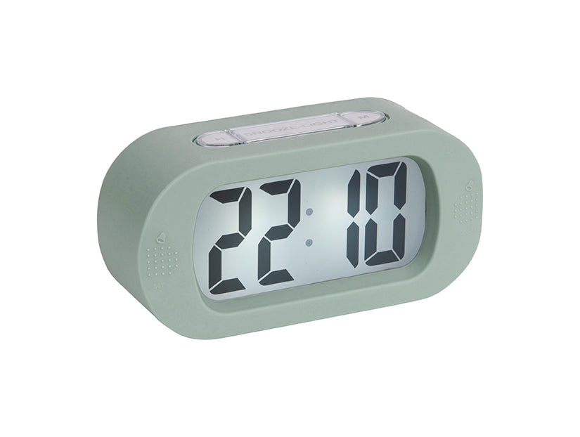 Karlsson Gummy KA5753GR Wecker Grün • Digitales Display • Snooze-Funktion