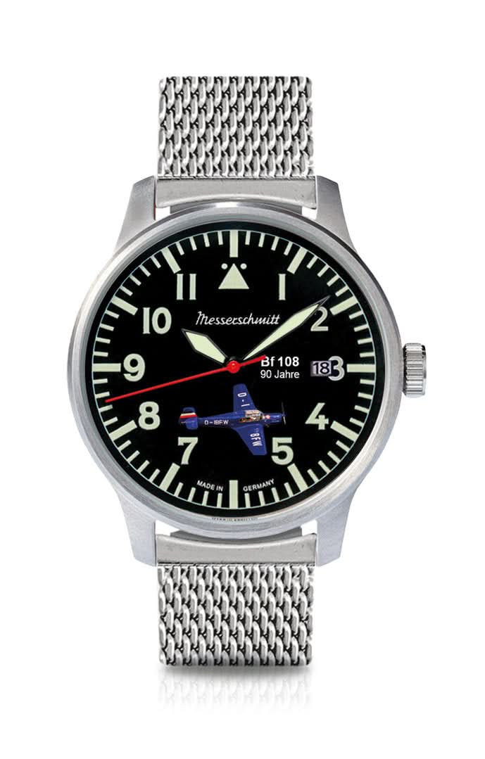 Messerschmitt Bf 108 BF108-90M Men's Watch • Made in Germany • Swiss Automatic Movement