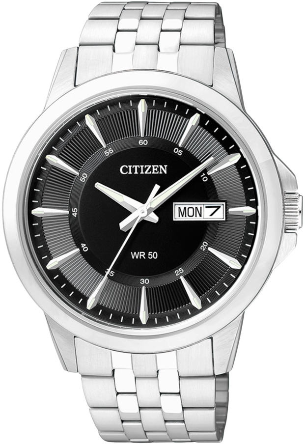 Citizen BF2011-51EC Men's Watch • Robust stainless steel case • Practical day-date display