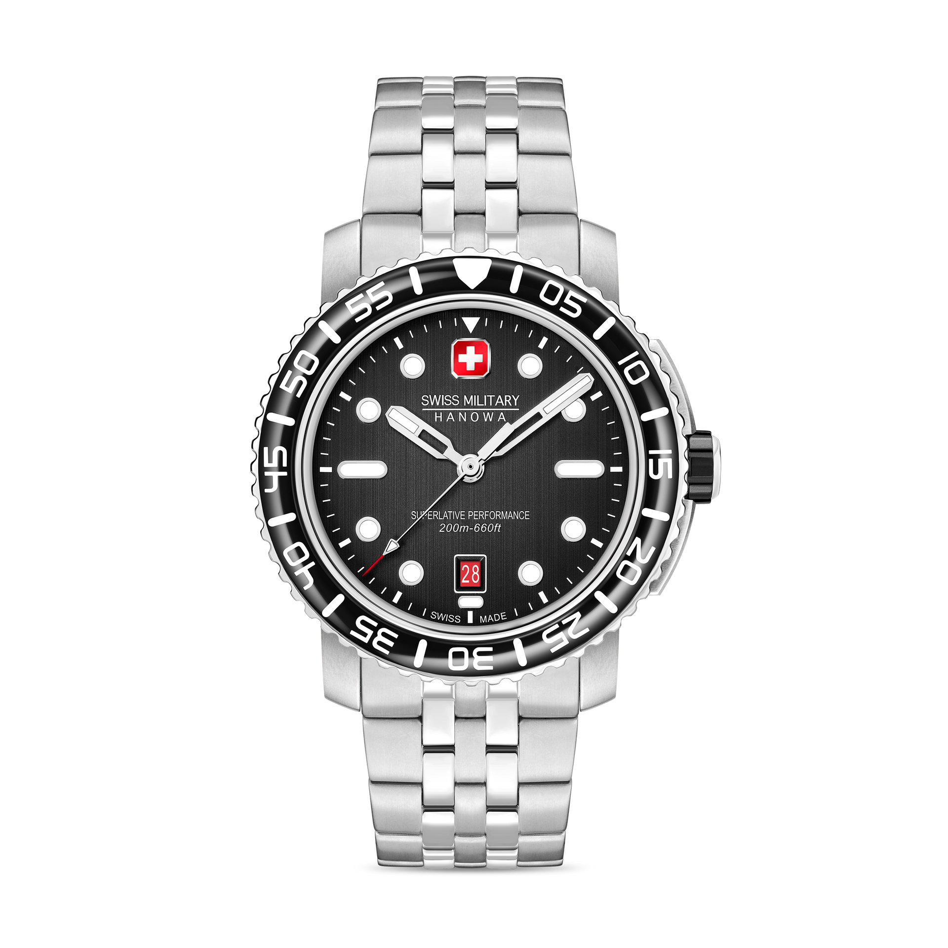 Swiss Military Hanowa Black Marlin SMWGH0001702 Herren • Saphirglas • 20 Bar Wasserdicht