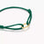 Textile Bracelet Green Connect 18k Gold Plating
